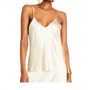 NEW BERYLL silk v-neck camisole in latte